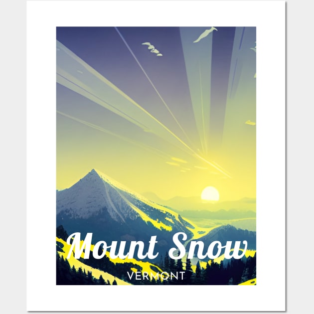 Mount Snow Vermont United States ski Wall Art by UbunTo